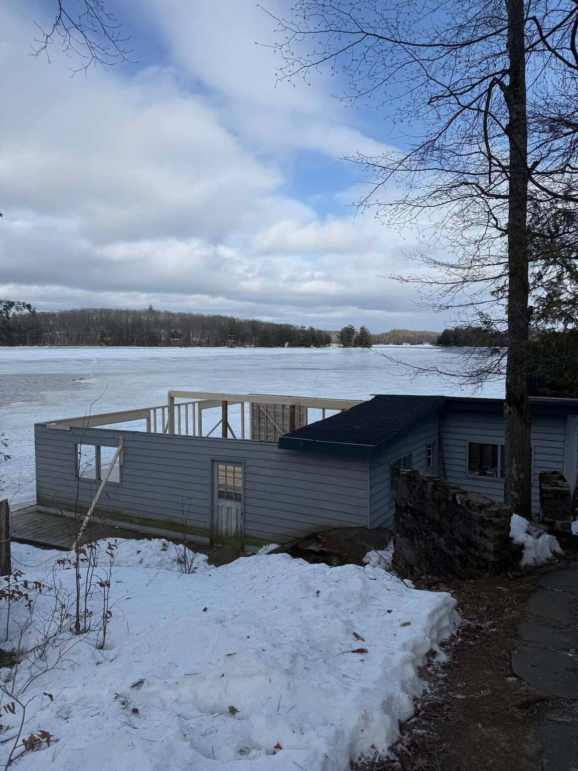 garage under construction on water
